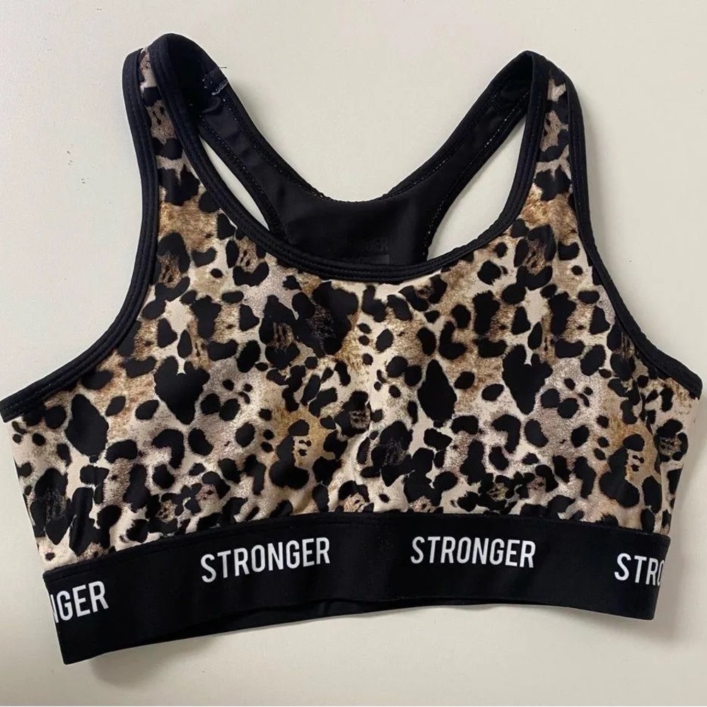 Leopard Print Sports Bra and leggings SET - Picture 4 of 9
